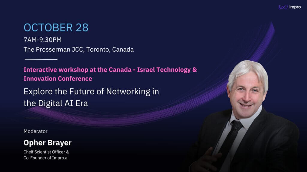 Networking AI Workshop at Canada - Israel Technology & Innovation Conference